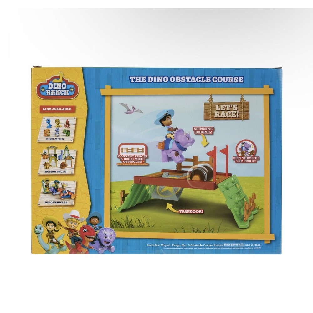Dino Ranch Lets Race The Dino Obstacle Course 13 Piece - New in box - Picture 2 of 7